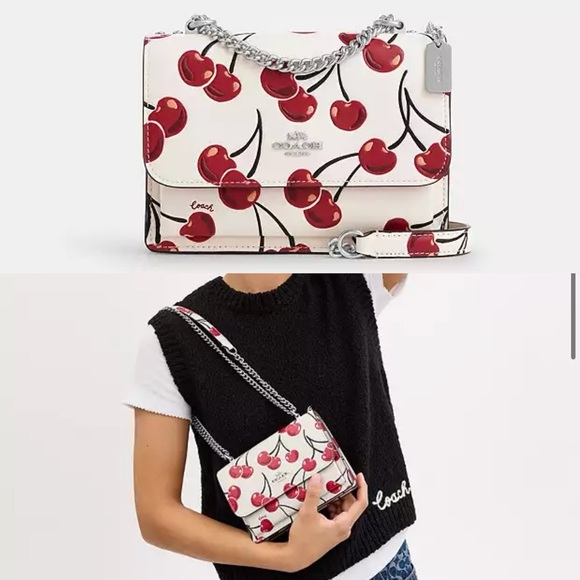 NWOT Coach | Mini Klare Crossbody Two Way Cherry Print Shoulder Bag $378 - Picture 1 of 9